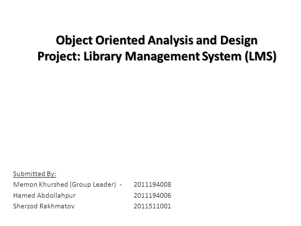 Object-Oriented Information Systems Analysis and Design Using UML